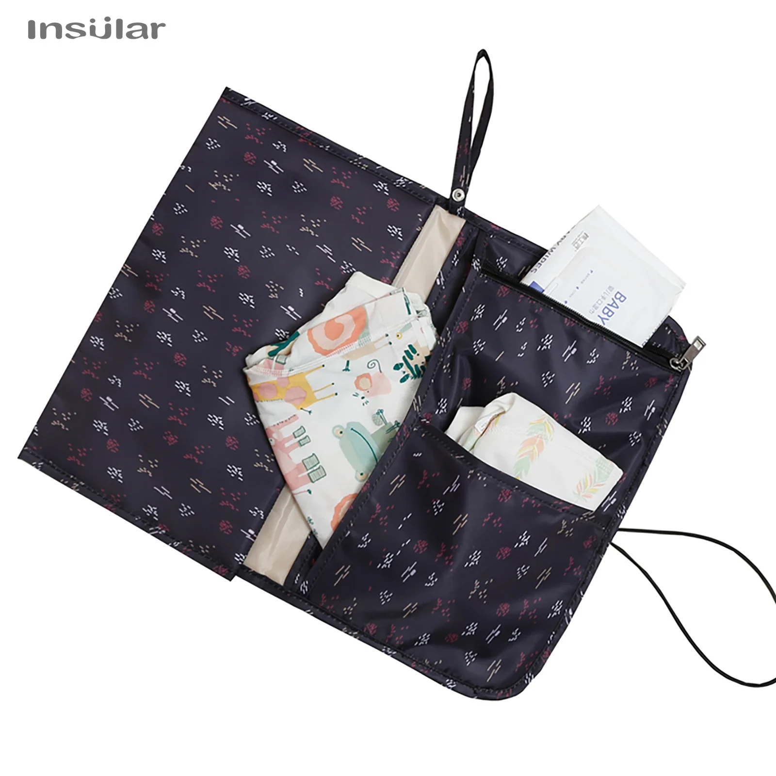 Cambiador de pañales plegable para bebé, lavable, para viaje, cambiador de pañales, impermeable, estera de juego para cambiar el suelo