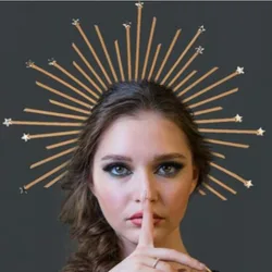 Star Queen Aureola diadema estrellas brillantes gótica Halloween
