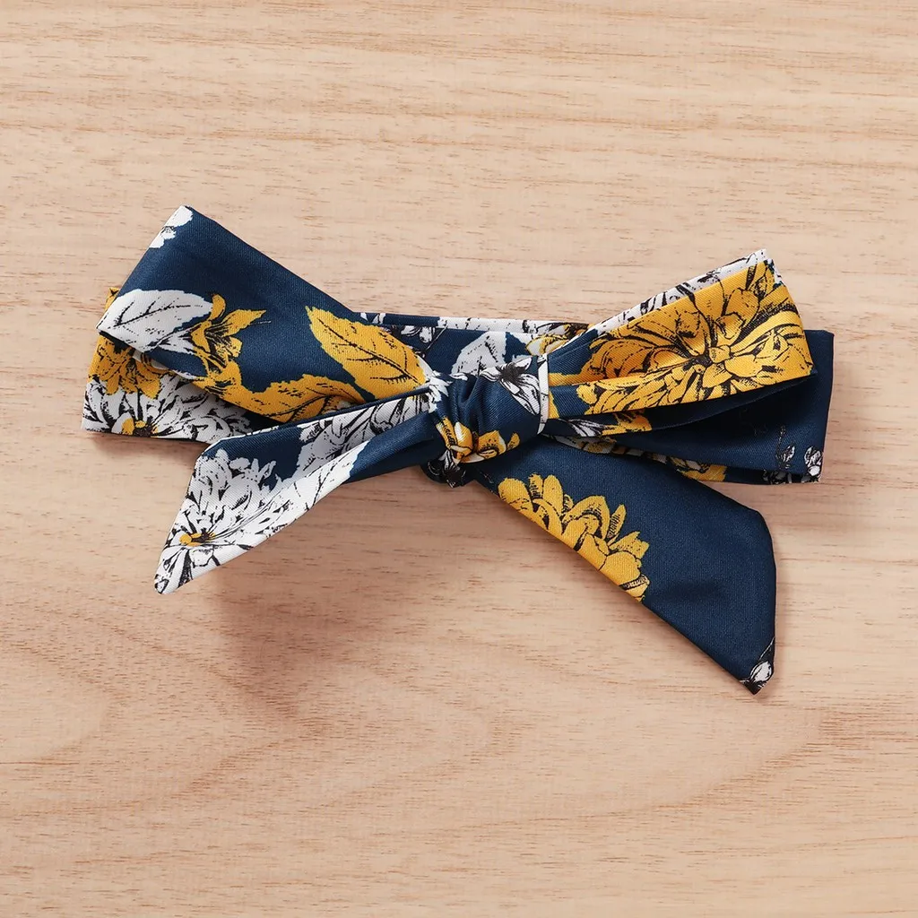 Conjunto de ropa para niñas recién nacidas, Body de manga corta + Pantalones florales con lazo + diadema, traje de 3 uds. - imagen 2