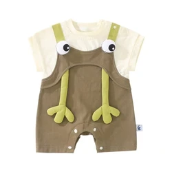 Pelele veraniego unisex de dos piezas con diseño rana 3D transpirable