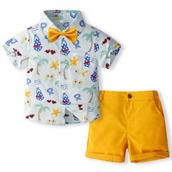 Conjunto verano bebé top manga corta estampado animado y pantalón