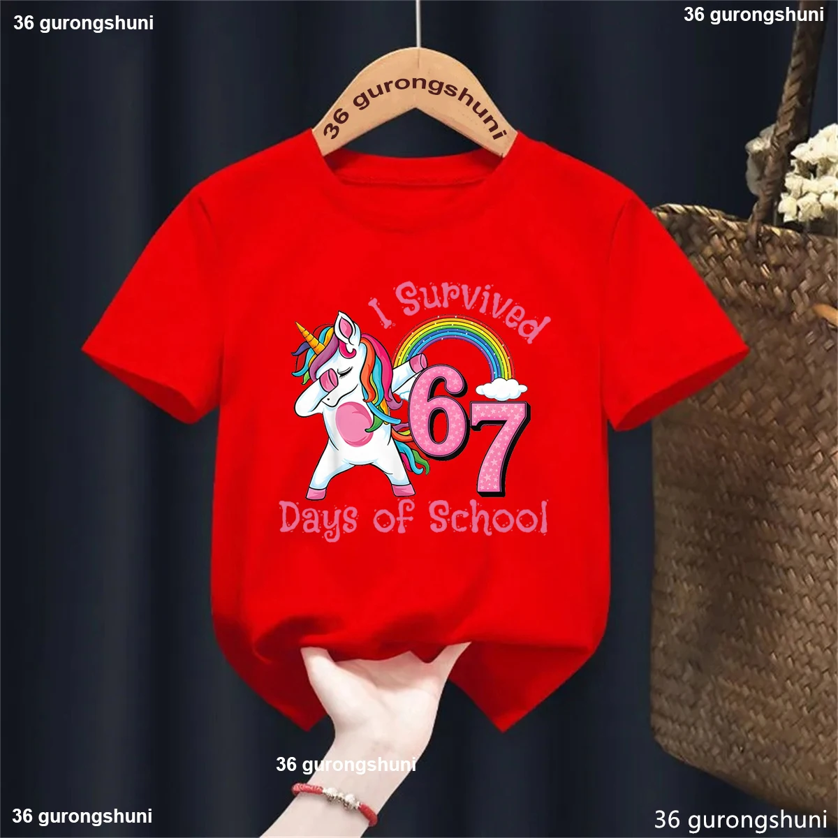 Camiseta infantil con estampado de unicornio Rainbow divertida - imagen 3
