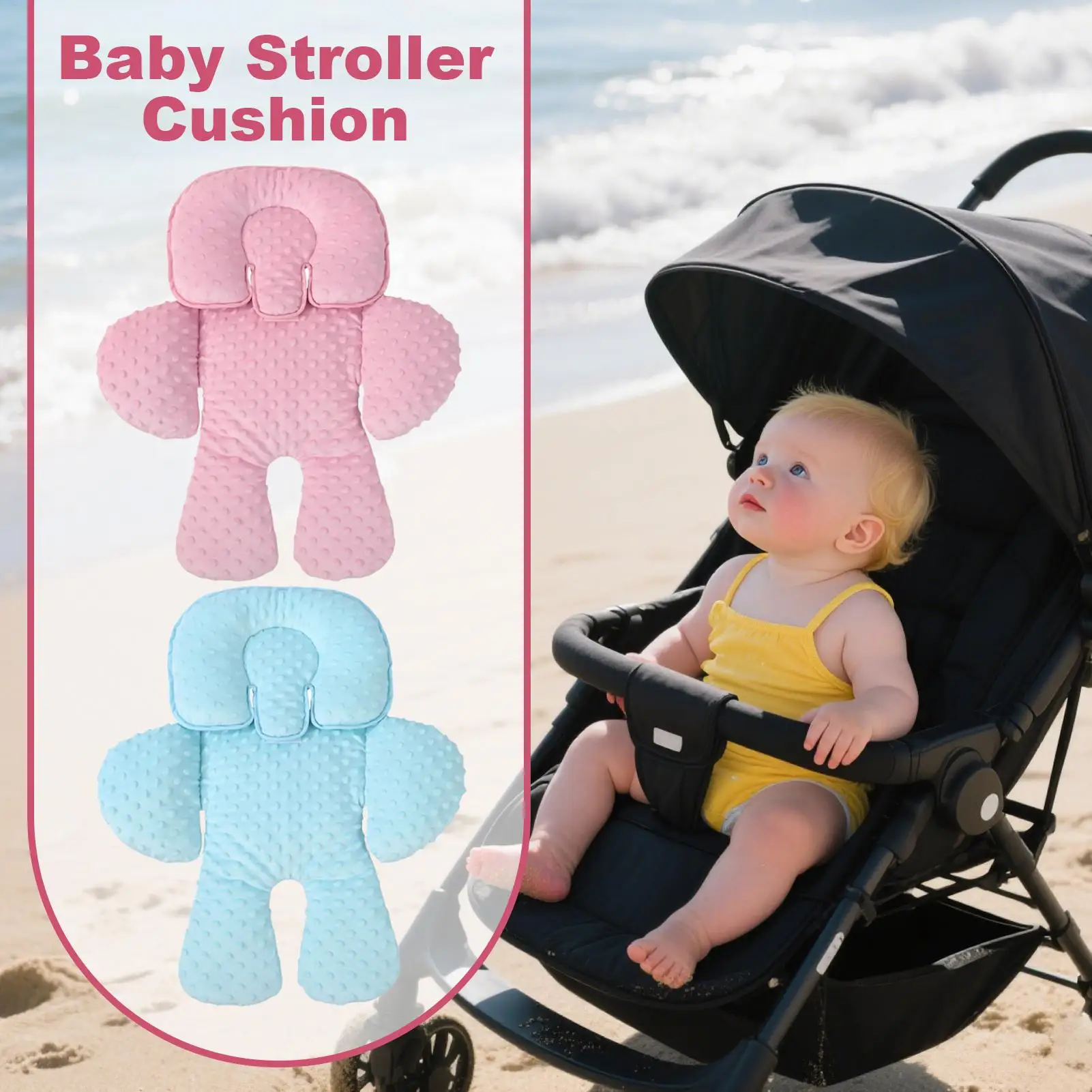 Soporte ergonómico inserto para asiento de bebé en coche y cochecito - imagen 2