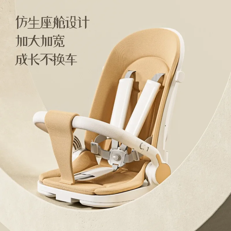 El cochecito de bebé puede sentarse, acostarse, plegable, caminar con paisaje alto para bebé, cochecito ligero - imagen 2