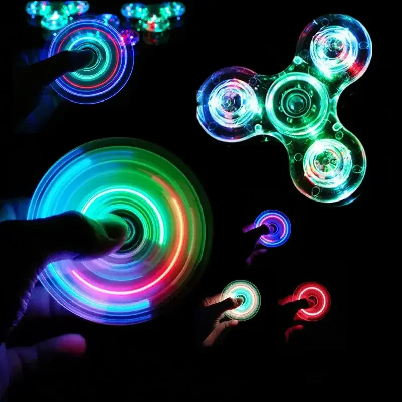 Fidget spinner LED para niños alivia el estrés y brilla en la oscuridad - imagen 2
