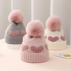 Gorro de lana para bebé recién nacido con pompón – Antiviento