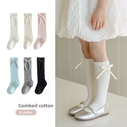 Calcetines a media pierna con lazos para niña – Estilo princesa japonés