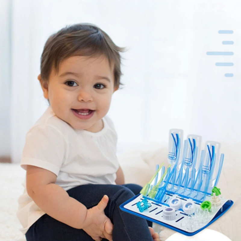 Escurridor de botellas en capas, práctico, extraíble, fácil de limpiar, estante de secado, estante de almacenamiento de biberones, soporte para vasos de limpieza en seco - imagen 4