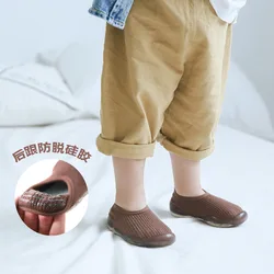 Calcetines suaves antideslizantes para bebé, suelas de goma, bonitos calcetines infantiles para niñas pequeñas, calcetines transpirables para niños, antideslizantes para primeros pasos