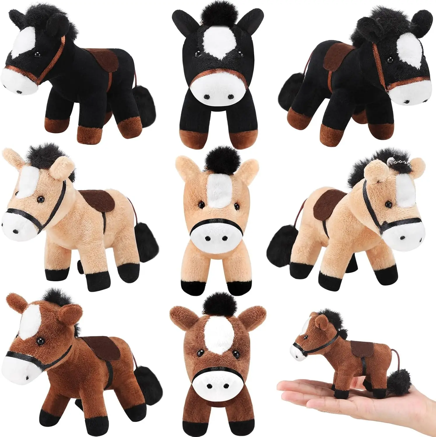 Peluche de pie caballo – recuerdo de fiesta para cumpleaños