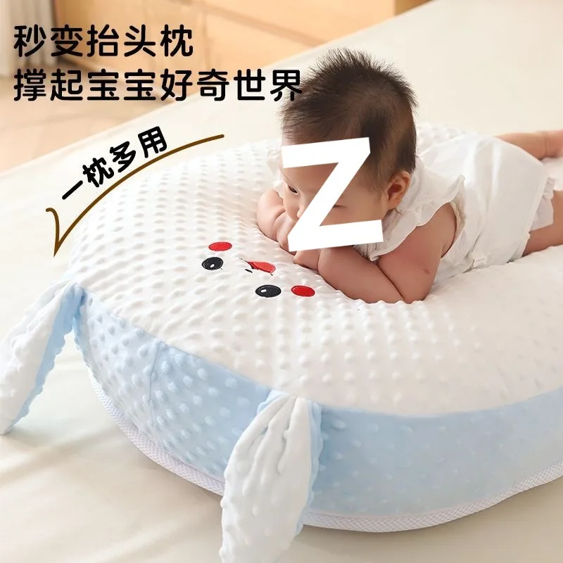 Almohadas para bebé, almohadilla antipisaliva para perezosos, calmante, de terciopelo de frijol, antiasfixia, herramienta para tumbarse para recién nacido, almohada al por mayor - imagen 2