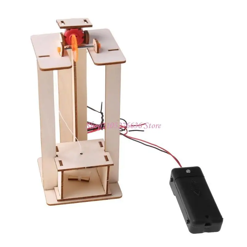 R6FD DIY Elevador Electric Elevatel Modelo Niños Boy Science Experiment Puzzles Ki