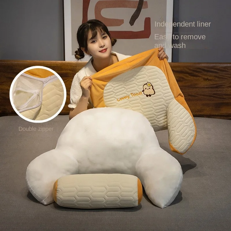 Cojín infantil de látex con soporte lumbar y funda lavable - imagen 3