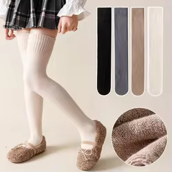 1 par cálido otoño hasta la rodilla calcetín para niños simplicidad Color sólido Legging media calcetín primavera suave algodón calcetín para niños