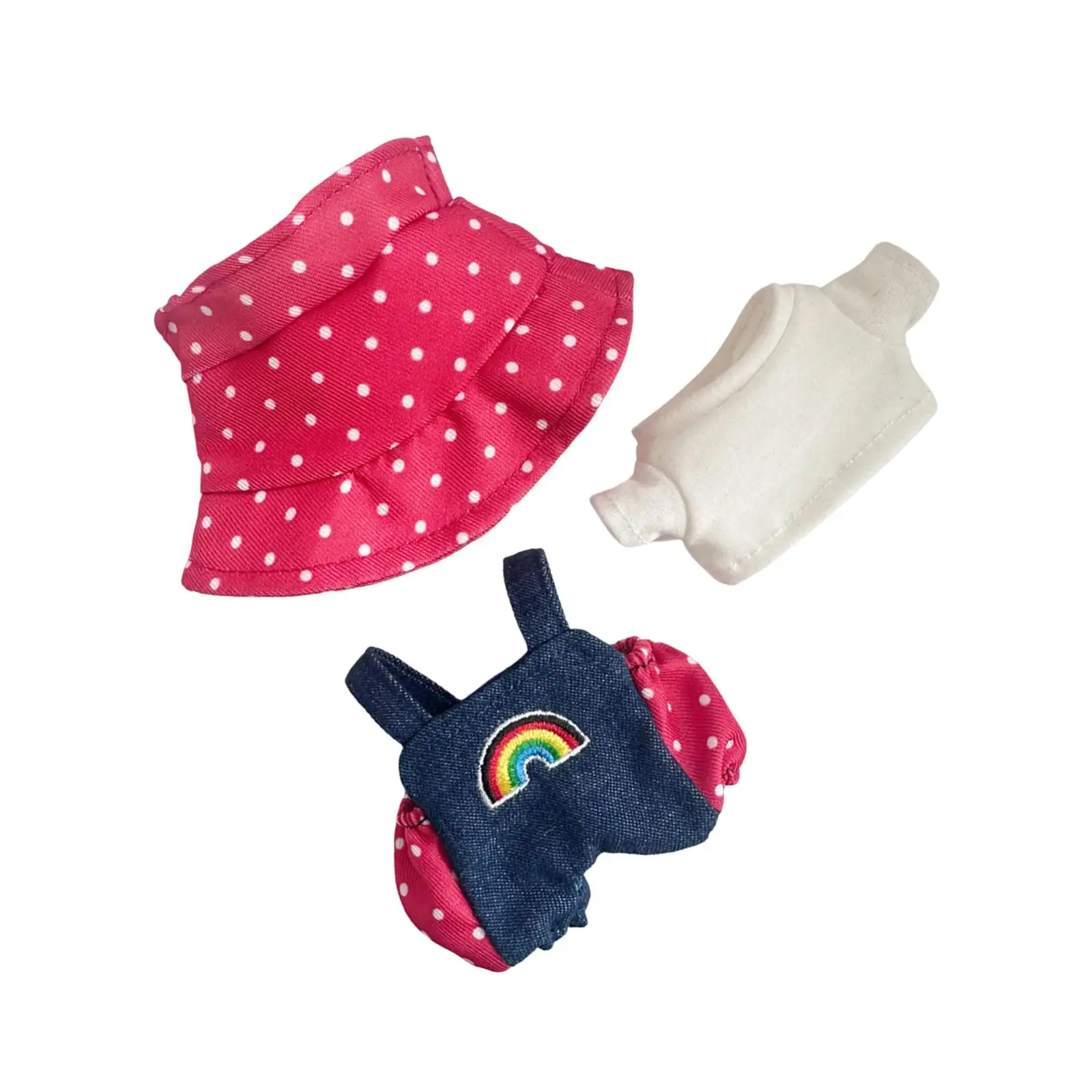 Plush Doll Clothing DIY Flexibility Hands on Girl Doll Outfit for 17cm Dolls