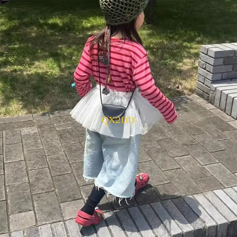 QX2D Easy Care Girls 'Falda y atuendo superposición en poliéster práctico para juego activo y cómodo accesorio elegante - imagen 4