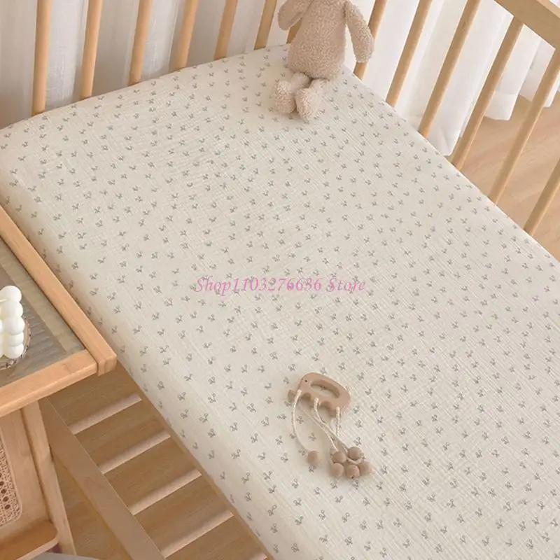 Actualizaciones R6FD Cuna algodón Baby Cuna algodón suave y transpirable Diseños patrones encantadores Cuna cama - imagen 2