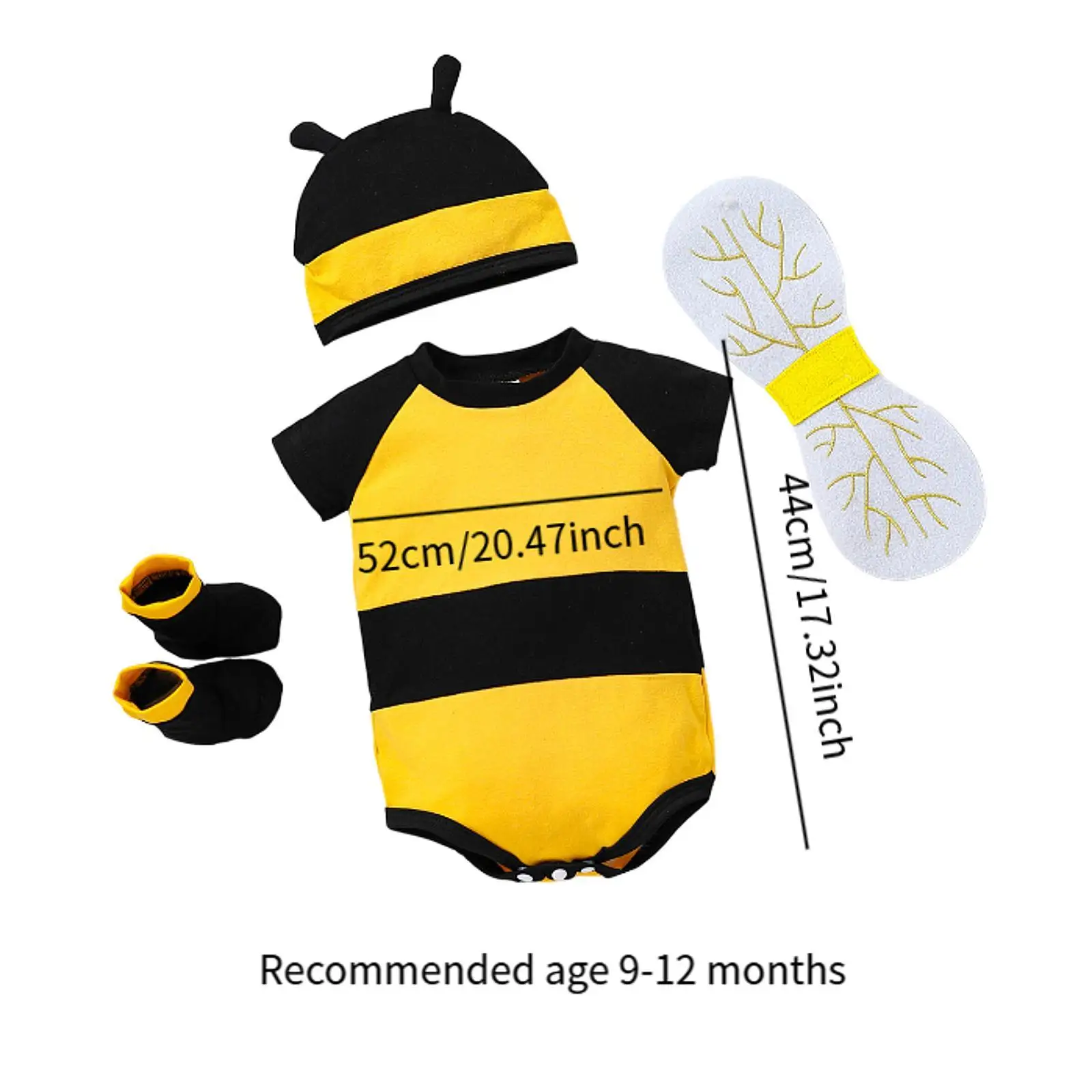 Honey Bee Bodysuit Cute Halloween Costume for Photo Props Role Playing Party