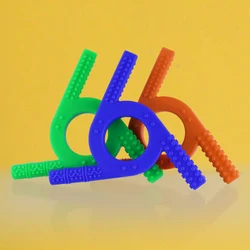 Mordedor sensorial fluorescente para niños – Ayuda con dentición