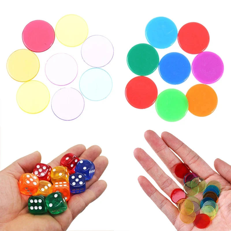 Dados transparentes de plástico educativos para juegos de mesa y bingo - imagen 3