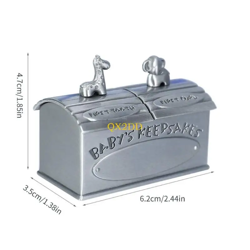 QX2D caja recuerdo para primeros dientes y mechones de bebé tiernos - imagen 5