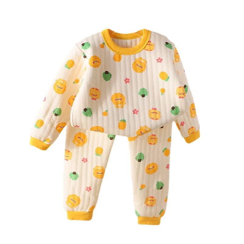 Conjunto de pijama infantil invierno grueso algodón estampado animales - imagen 5