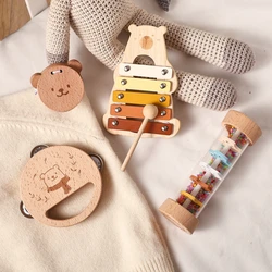 Instrumentos musicales de madera para bebé - Montessori y xilófono