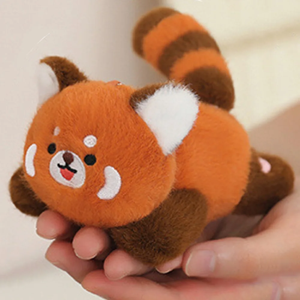 Llavero de peluche panda con cola giratoria para niños