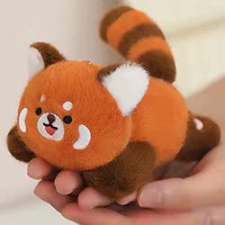 Llavero de peluche panda con cola giratoria para niños