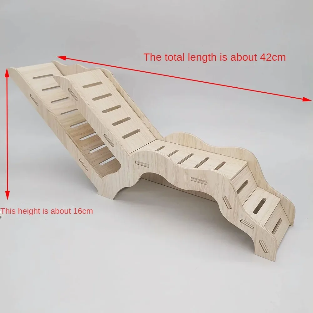 Casa de paisaje de madera para hámster, equipo multifuncional para evitar obstáculos, cueva subterránea, oso dorado, conejillo de indias, nido para mascotas - imagen 2