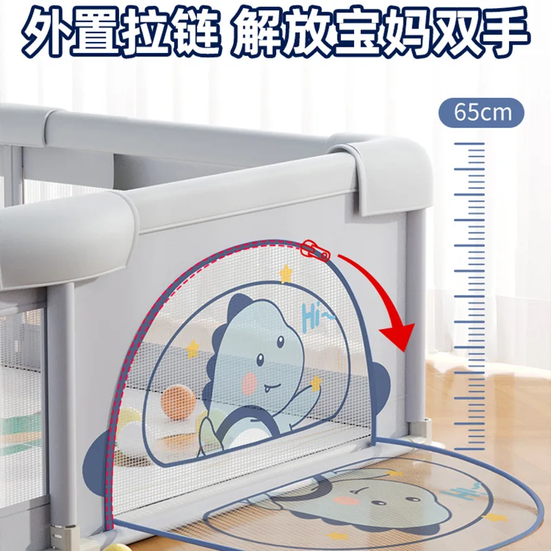Valla de juego para bebé, valla protectora para uso doméstico en interiores, suelo para bebé, valla de tela para Internet, estera para gatear para niños - imagen 4