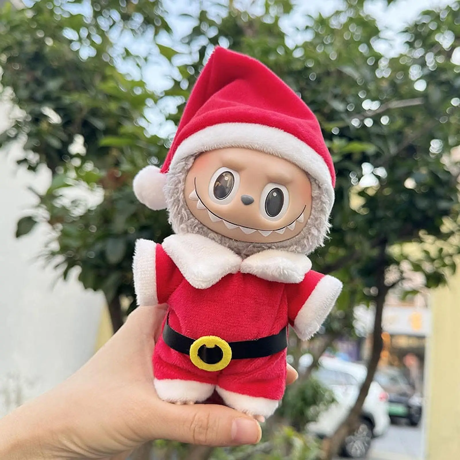 2Pcs Doll Christmas Clothes Doll Suit Stuffed Animals Clothes with Red Hat Costumes Plush Doll Accessories Doll Outifit Cute