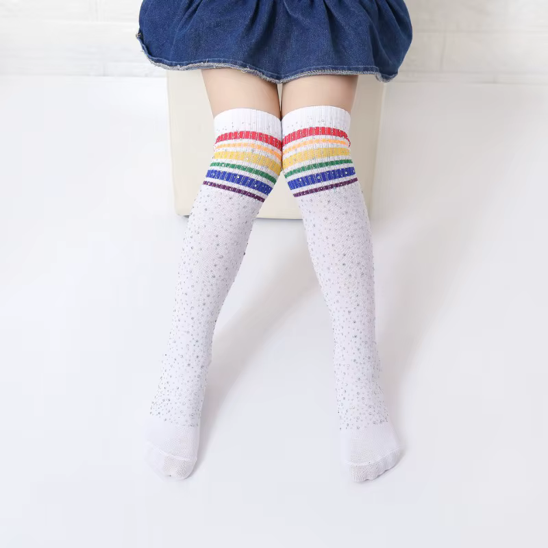 Calcetines de punto de rombos para niños – Algodón transpirable - imagen 3