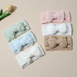 Diadema para niña con lazo de malla y turbante suave