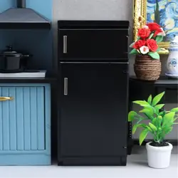 XXFE-refrigerador cocina en miniatura, pieza decoración madera para entusiastas casas muñecas y fabricantes