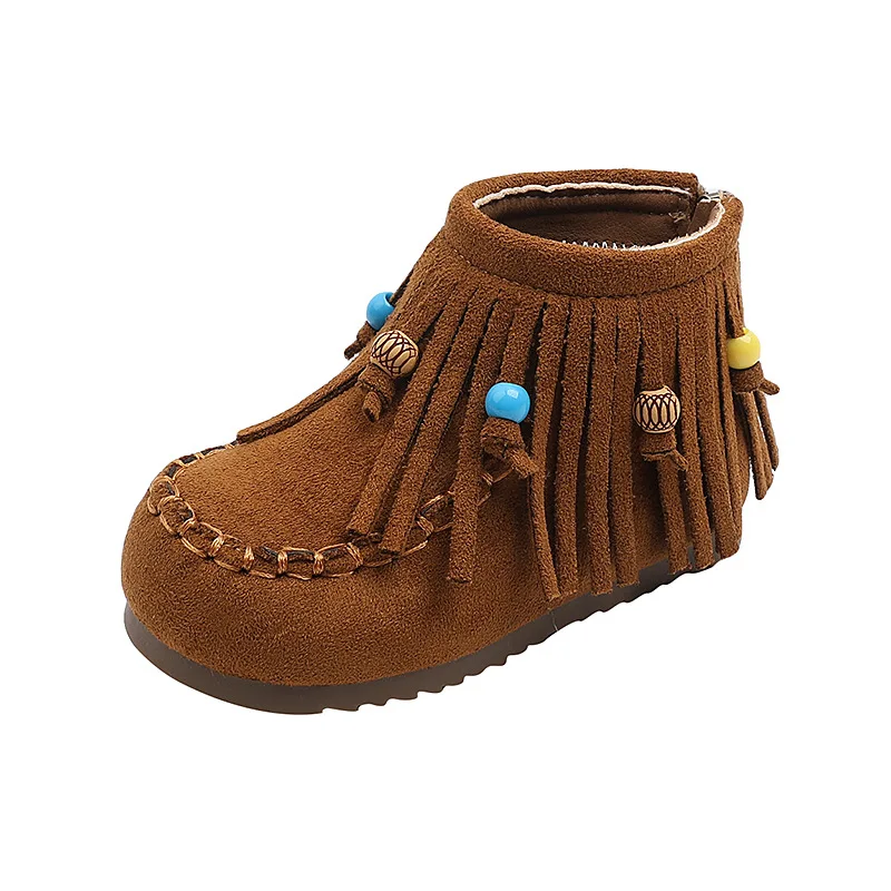Botas altas de otoño para niña princesita con borlas – Estilo coreano - imagen 5