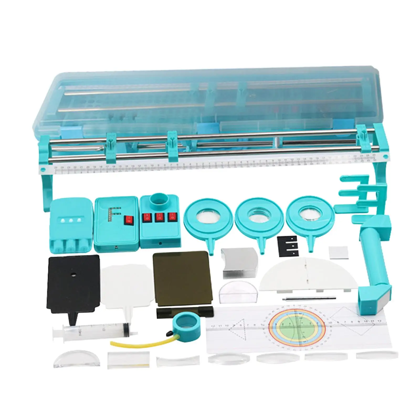 Physics Optics Experiment Kits Optical Experiment Box Small Hole Imaging Concave Convex Lens for Gift School Boys and Girls