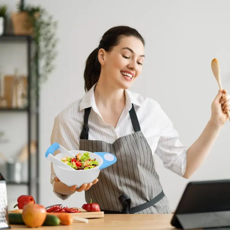 Cuenco antideslizante para comida de bebé, cuenco para puré de fruta, cuencos alimentadores para comida de bebé, cuenco de comida para bebé con mango largo para hacer verduras - imagen 2