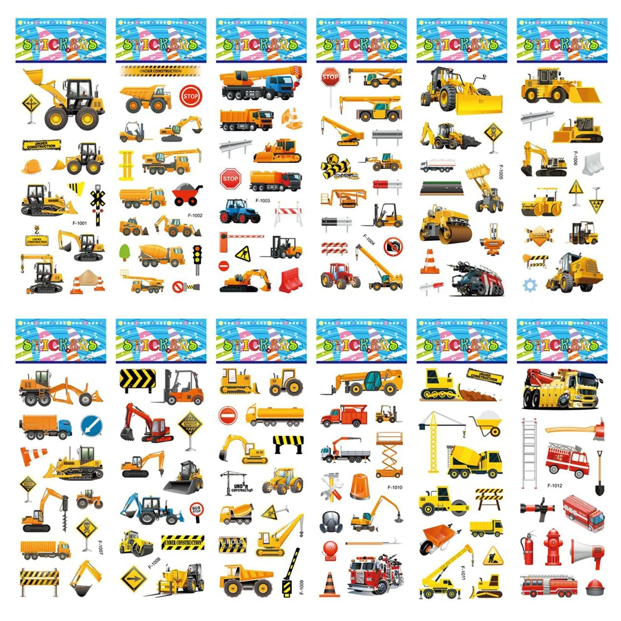 5 hojas de pegatinas para niños, pegatinas hinchadas para niños, cumpleaños, Navidad, regalo de Año Nuevo para niña y niño, pegatinas de dibujos animados para álbum de recortes - imagen 4