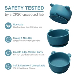 Cuenco antideslizante de silicona para bebé – Pack multicolor