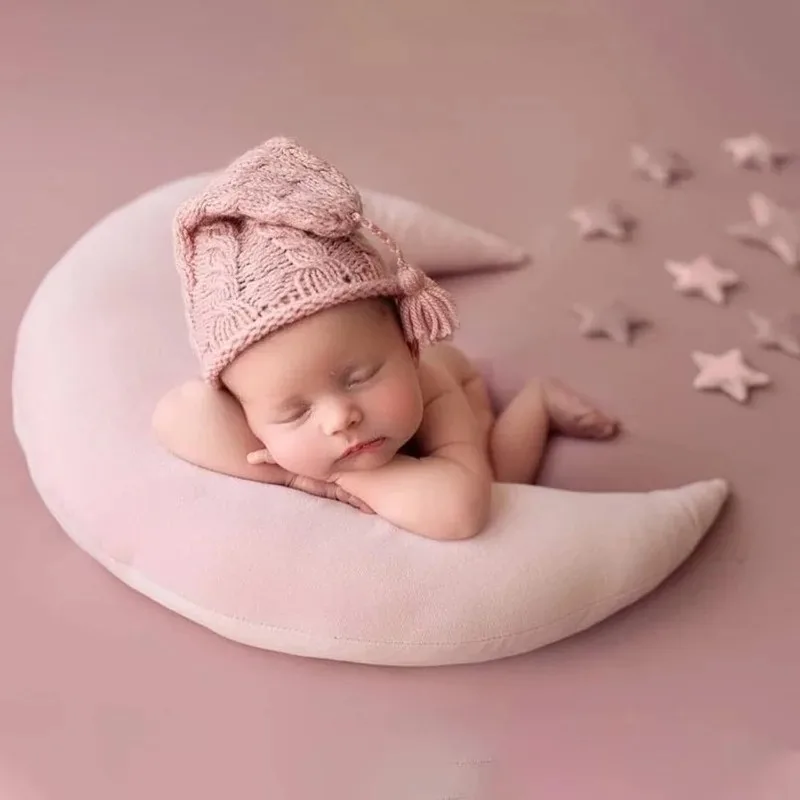 Almohada luna y estrella para recién nacido – Posado foto seguro - imagen 2