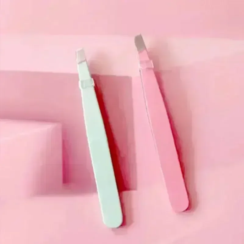 Estuche para cejas: pinzas faciales de 4 piezas, pinzas para cejas de acero inoxidable con pelo de cuero, depilación de restos y depilación encarnada - imagen 3