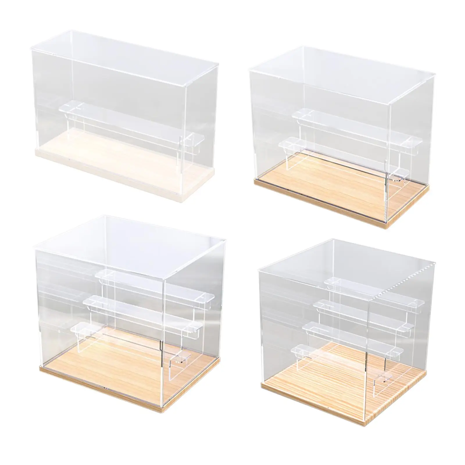 Acrylic Display Case Assemble for Miniature Figurines Collectibles Souvenirs Action Figures Protection Storage & Organizing