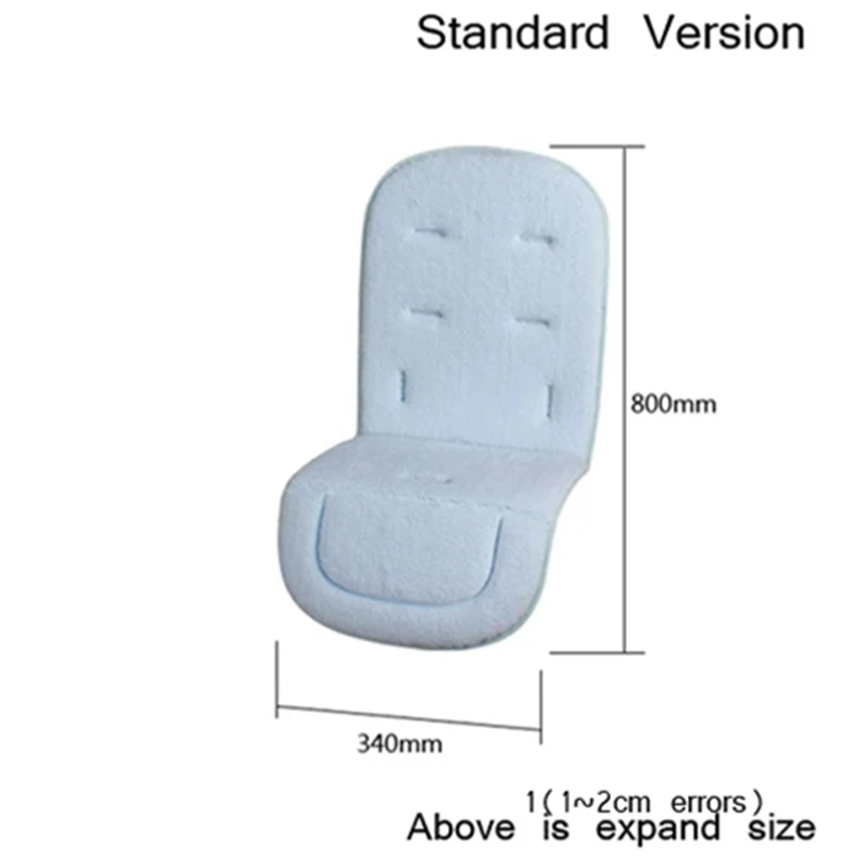 Cochecito de bebé Universal para las cuatro estaciones, almohadillas para sentarse, cojín para silla de comedor de bebé de Color sólido Simple, alfombrilla transpirable para carrito de mano para niños - imagen 4