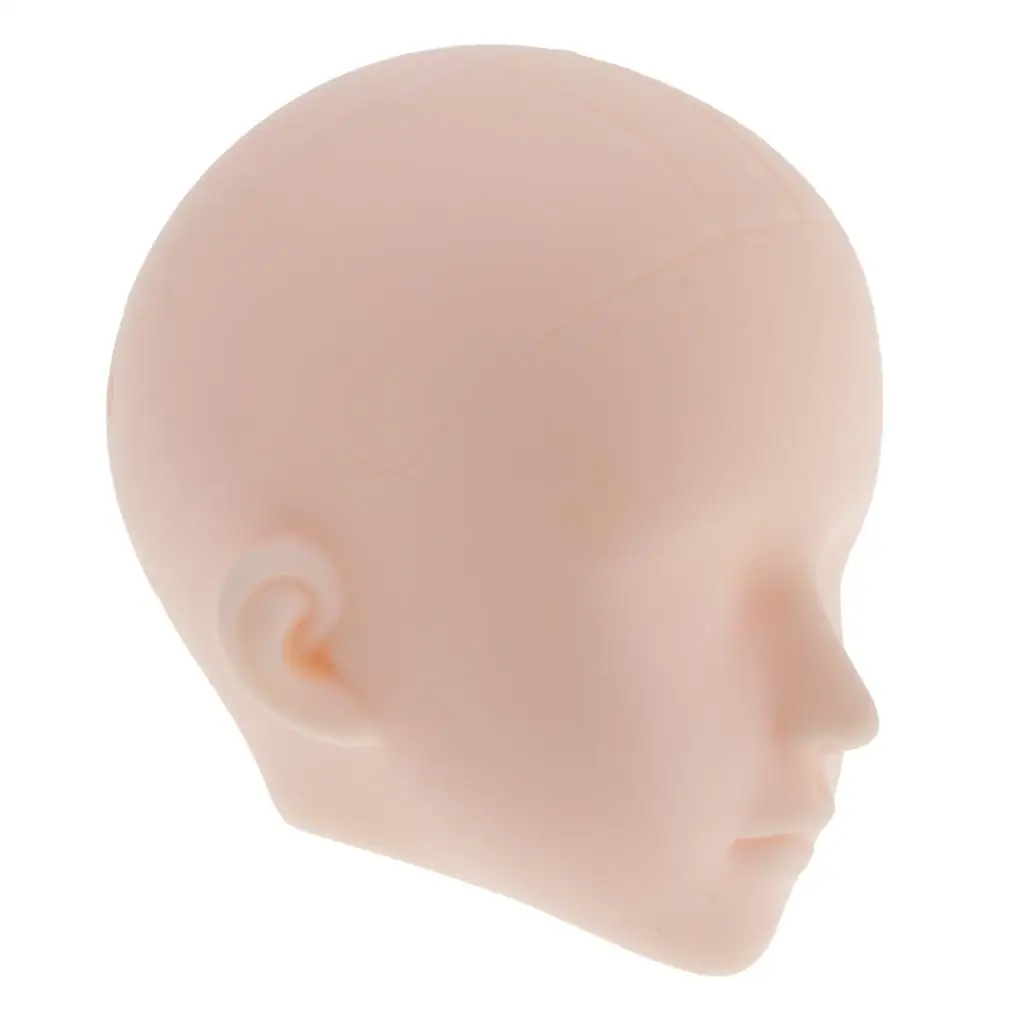 Handmade Plastic 1/6 Doll Head Without Eyes Making Body Parts