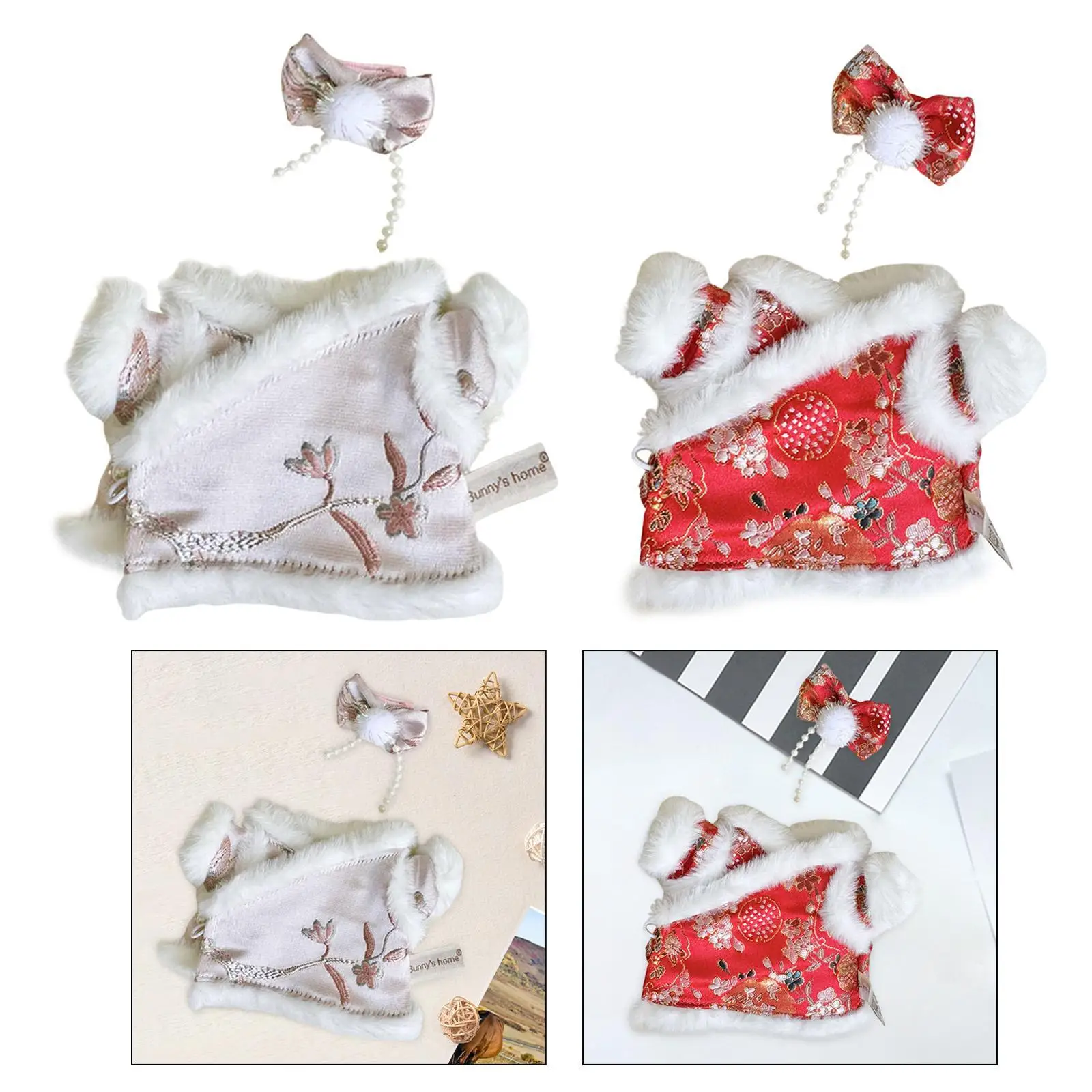 Plush Doll Tang Suit for 20cm Cute Stuffed Animal Accessories
