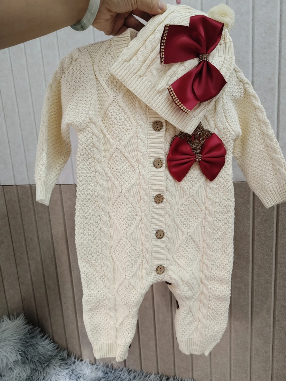 Traje de capa rosa para niña recién nacida, bordado dorado personalizado, nombre de costura, regalo personalizado, traje de Parajam para guardería en casa de bienvenida - imagen 5