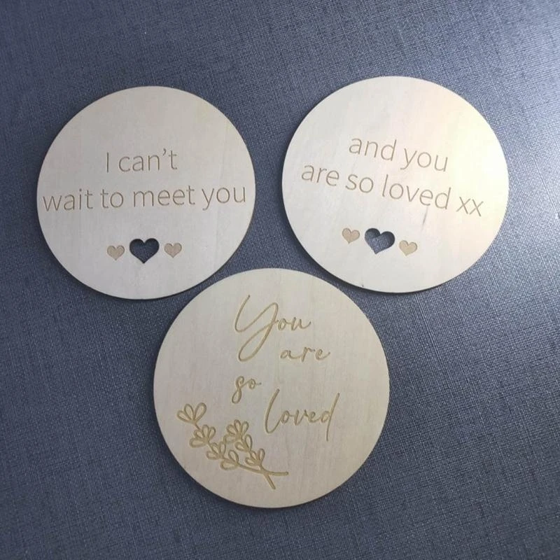 M76C 15 Uds. Tarjetas registro crecimiento mensual para recién nacidos tarjetas conmemorativas nacimiento madera - imagen 4