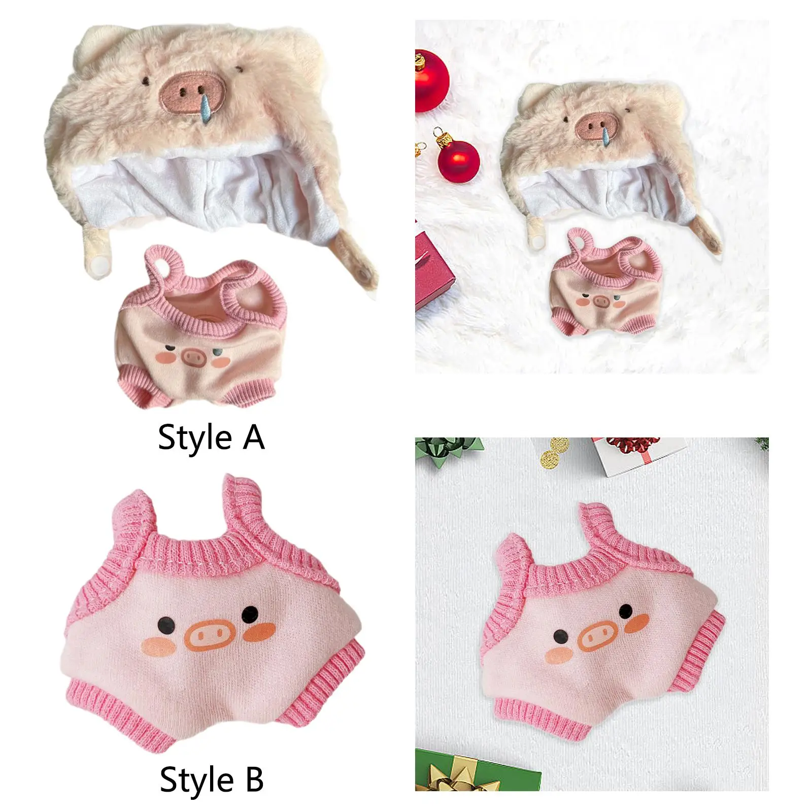 20cm Plush Doll Clothes Photo Props Cartoon Fashion Soft Pretend Playing Hat