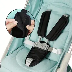 Cinturón protector para cochecito de bebé, almohadillas para cinturón de seguridad de coche, fundas universales para correa de hombro, cojín suave, protector para cochecito